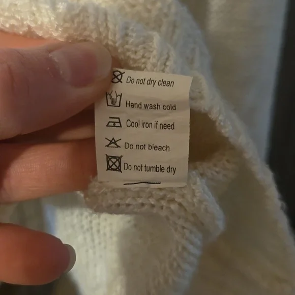 Source Unknown Chevron Knit Sweater - Cream, Brown, and Orange - Picture 3 of 4